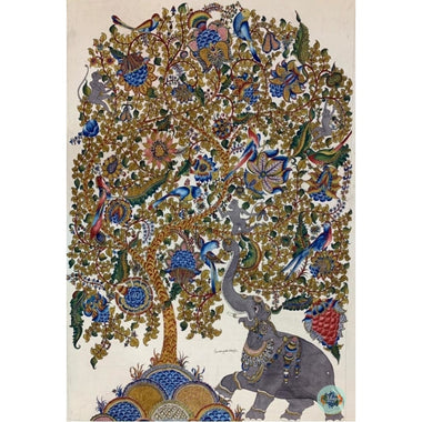 Elephant near a tree