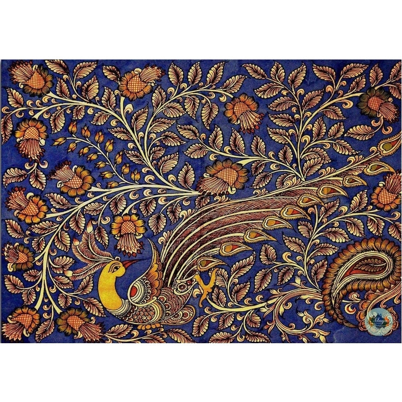 Golden blue peacock