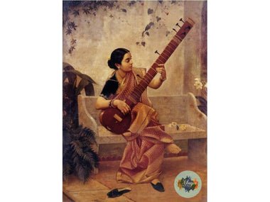 Kadambari Playing Sitar Painting