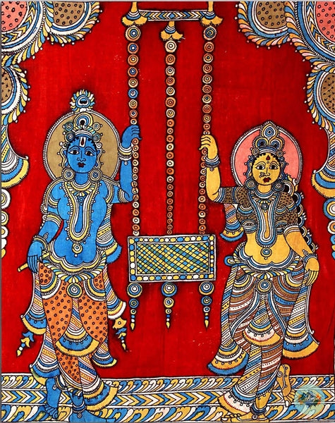 Krishna Radha Kalamkari