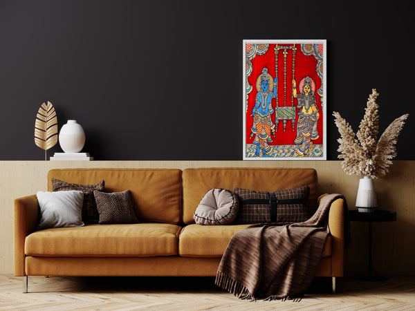 Krishna Radha Kalamkari