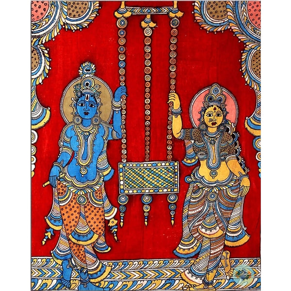 Krishna Radha Kalamkari