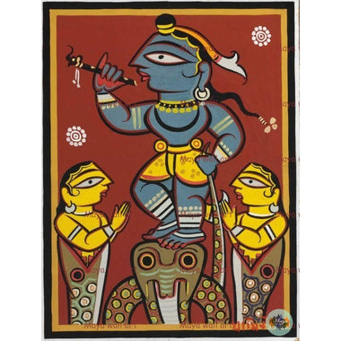 Krishna dancing on serpent