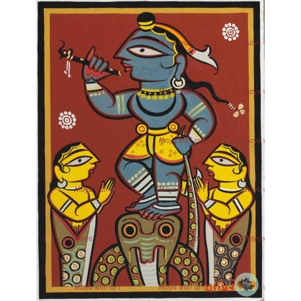 Krishna dancing on serpent