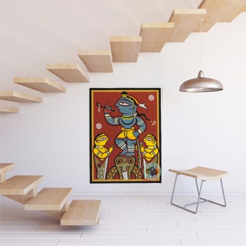 Krishna dancing on serpent