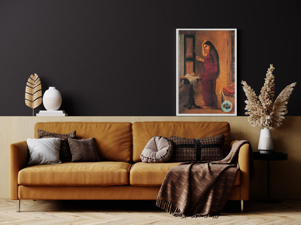 Nair lady in front of the mirror