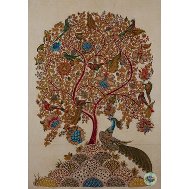 Peacock with small tree