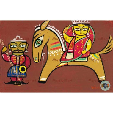 Rani on a bankura horse