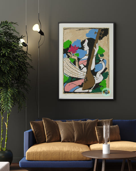 Saraswati by M.F. Husain