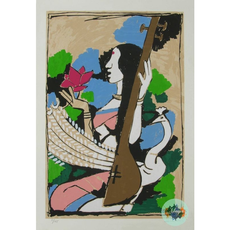 Saraswati by M.F. Husain