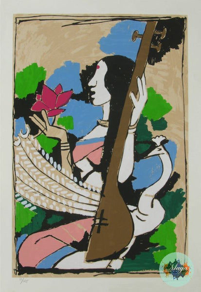 Saraswati by M.F. Husain