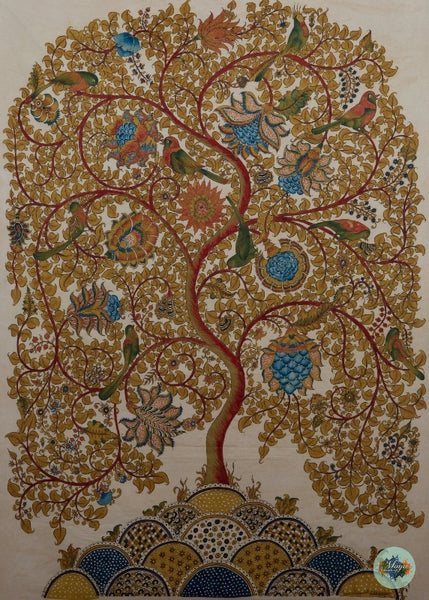 Tree with blue flowers