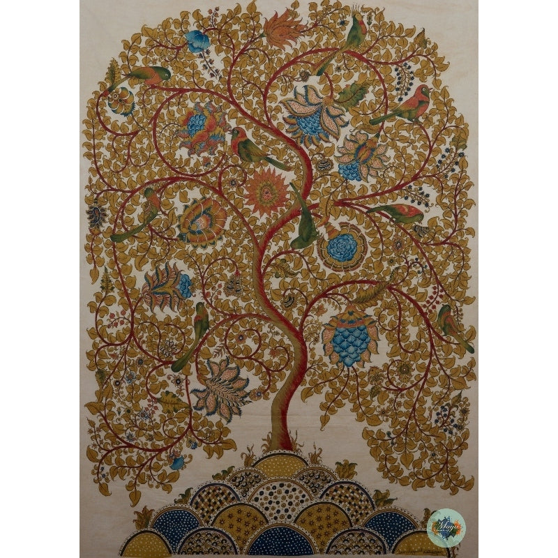 Tree with blue flowers