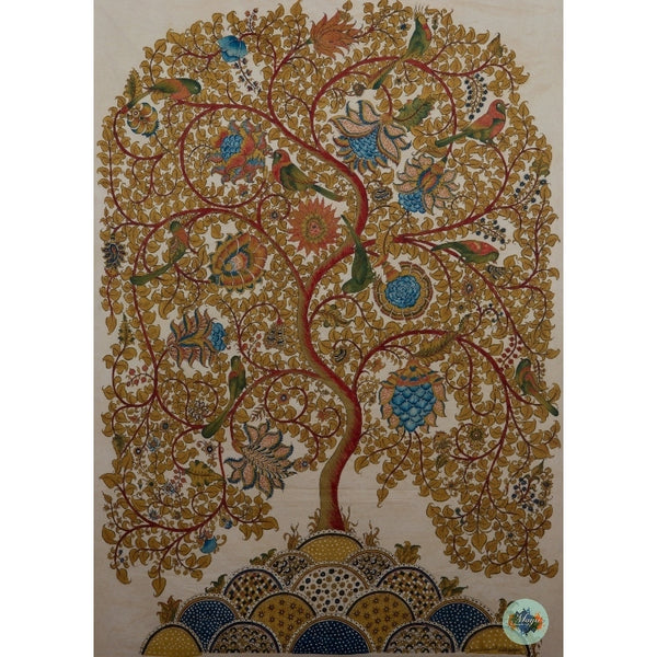 Tree with blue flowers