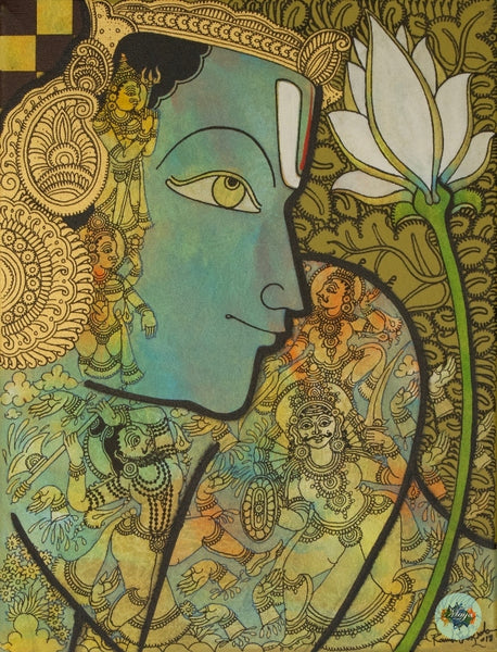 Vishnu with flower III