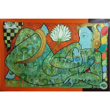 Vishnu with flower IV