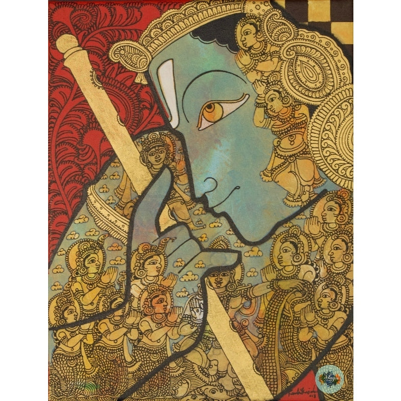 Vishnu with flute