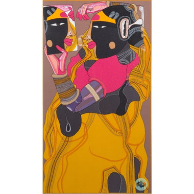 Woman looking at the mirror