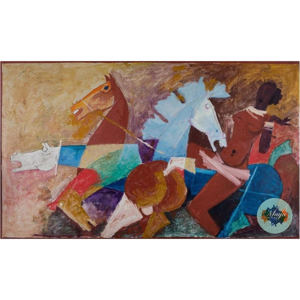 Women and four horses