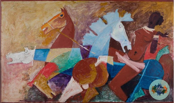Women and four horses